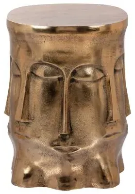 Hedron Face Shape Side Table - Gold image