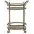 Hendricks Glass Trolley - Brushed Gold