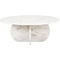 Holmes Round Coffee Table - White, Marble