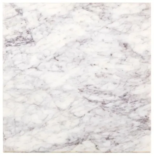 Holmes Square Side Table - White, Marble