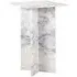 Holmes Square Side Table - White, Marble