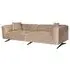 Hoxton 4-Seater Sofa with Black Legs - Beige, Fabric