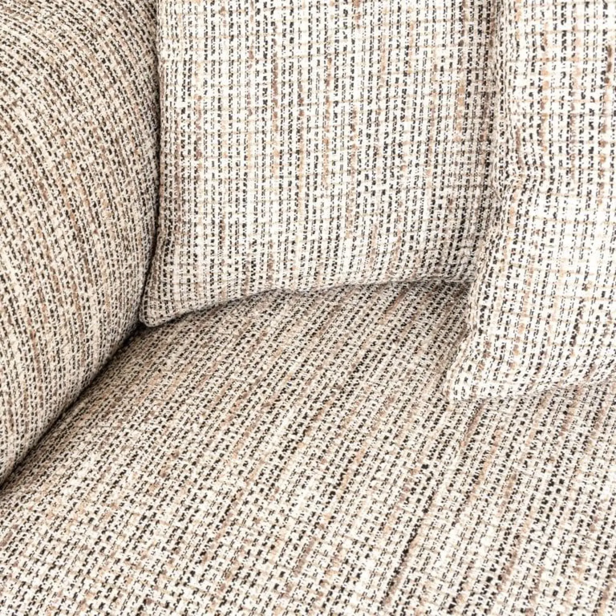 Hoxton 4-Seater Sofa with Black Legs - Natural, Fabric