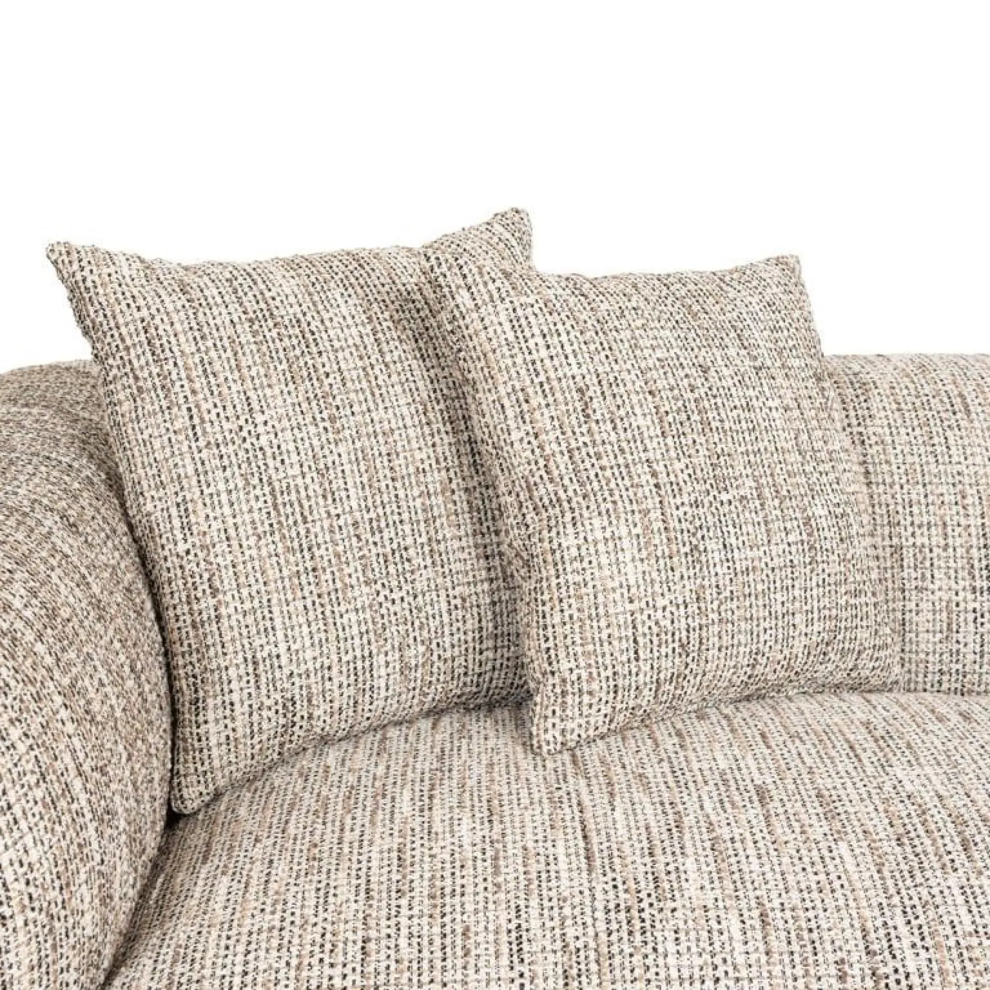 Hoxton 4-Seater Sofa with Black Legs - Natural, Fabric