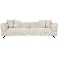 Hoxton 4-Seater Sofa with Black Legs - Natural, Fabric