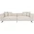 Hoxton 4-Seater Sofa with Black Legs - Natural, Fabric