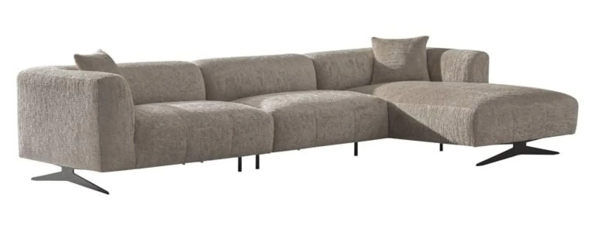 Hoxton L-Shaped Corner Sofa LHF - Beige, Fabric