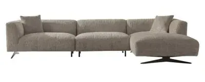 Hoxton L-Shaped Corner Sofa LHF - Beige, Fabric image