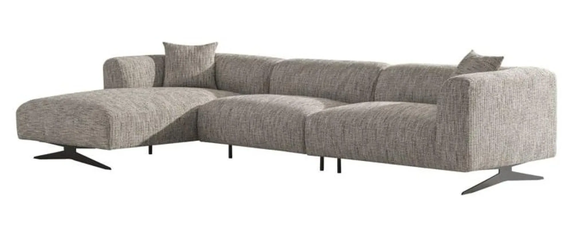 Hoxton L-Shaped Corner Sofa RHF - Natural, Fabric