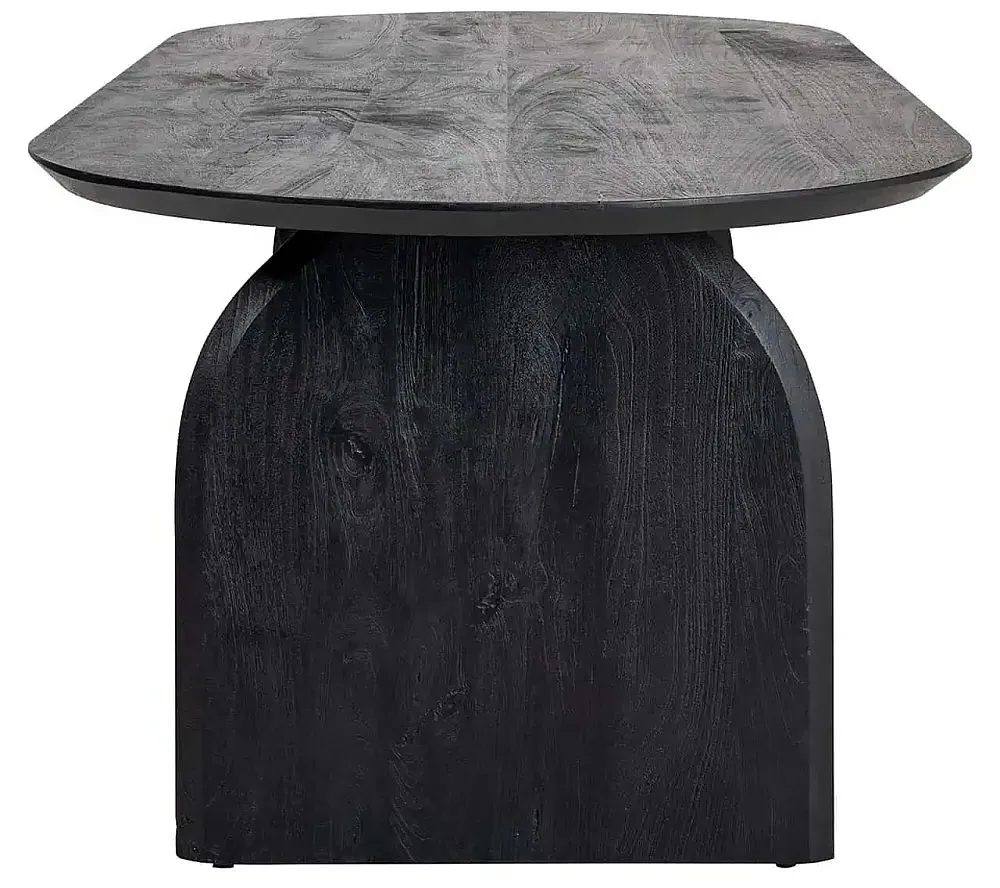 Hudson 8 Seater Oval Dining Table - Black, Mango Wood