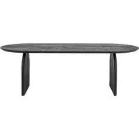 Hudson 8 Seater Oval Dining Table - Black, Mango Wood