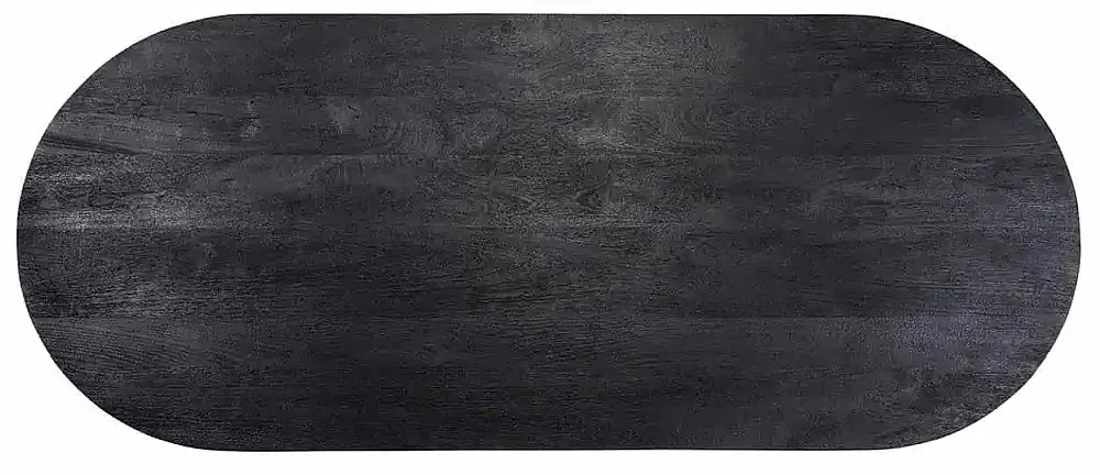 Hudson 8 Seater Oval Dining Table - Black, Mango Wood