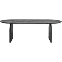 Hudson 8 Seater Oval Dining Table - Black, Mango Wood