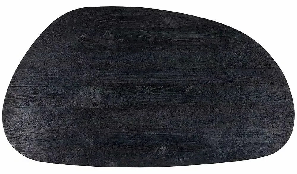 Hudson Curved Coffee Table - Black, Mango Wood