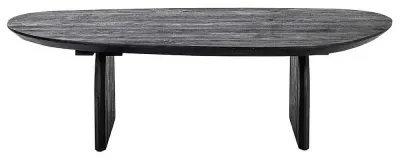 Hudson Curved Coffee Table - Black, Mango Wood image