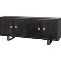 Hunter Extra Large Sideboard with Gold Trim - Black, Oak