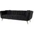Huxley 3-Seater Sofa - Black, Velvet