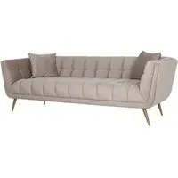 Huxley 3-Seater Sofa - Khaki, Velvet