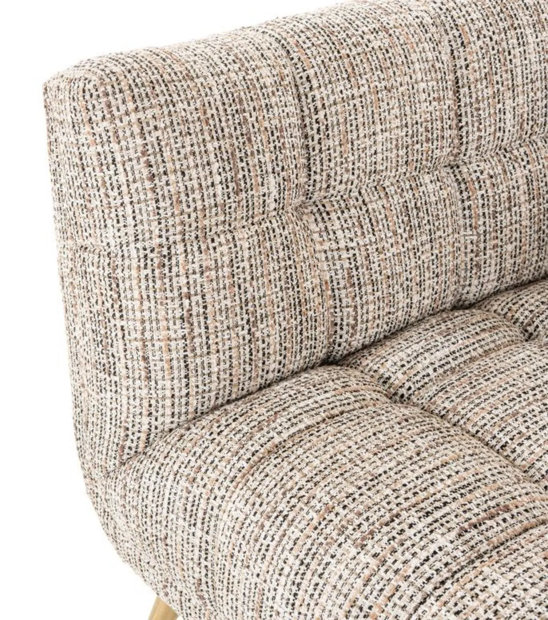 Huxley Accent Chair with Gold Legs - Beige, Fabric