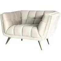 Huxley Accent Chair with Gold Legs - Khaki, Velvet