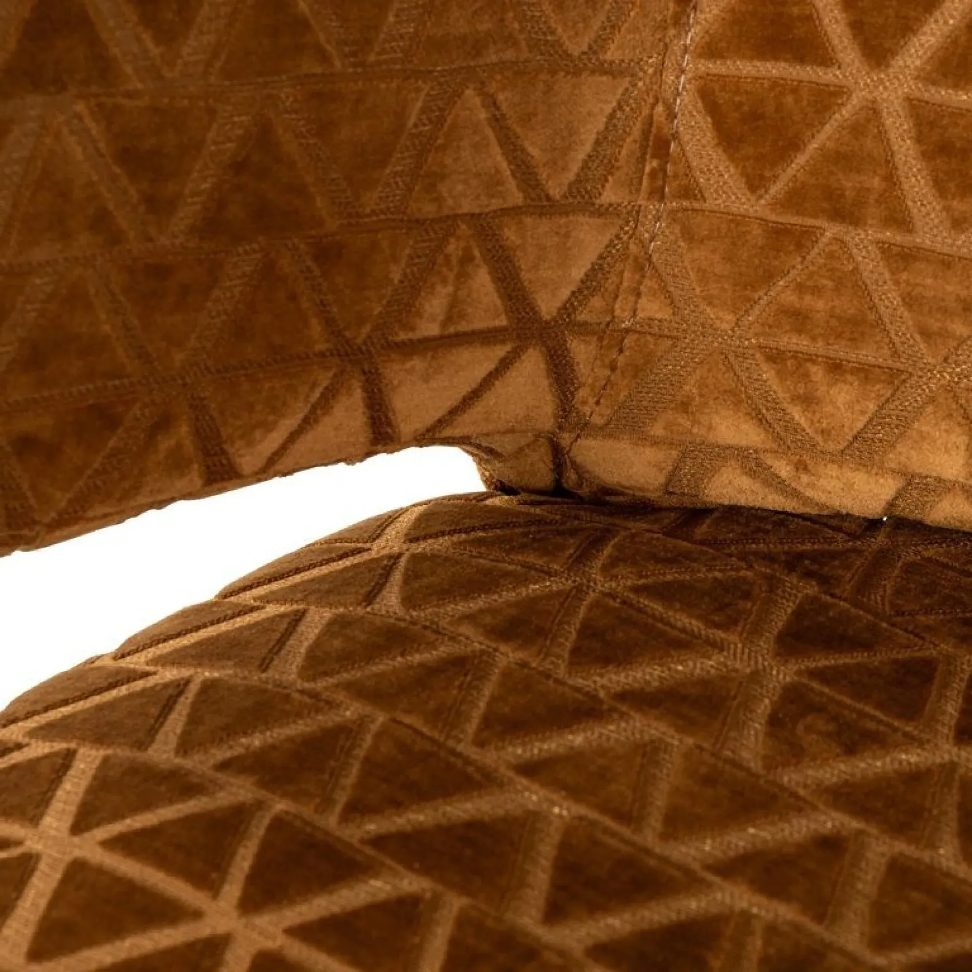 Indigo Counter Stool with Back - Gold, Fabric