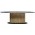 Ironville 10-Seater Oval Pedestal Dining Table - Golden