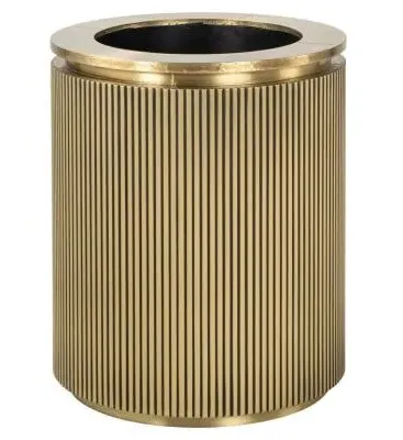 Ironville Round Planter - Brushed Gold, Brass