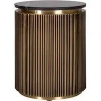 Ironville Round Side Table - Gold, Brass