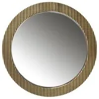 Ironville Round Wall Mirror - Gold, Brass
