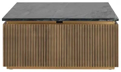 Ironville Square Coffee Table - Gold, Brass