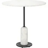 Jagger 2-Seater Round Dining Table - White, Marble