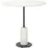 Jagger 2-Seater Round Dining Table - White, Marble