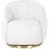 Jago Accent Chair - White, Boucle