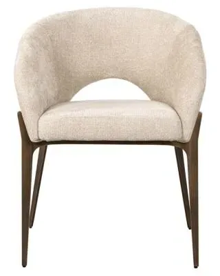 Kenzi Dining Chair - Cream, Fabric