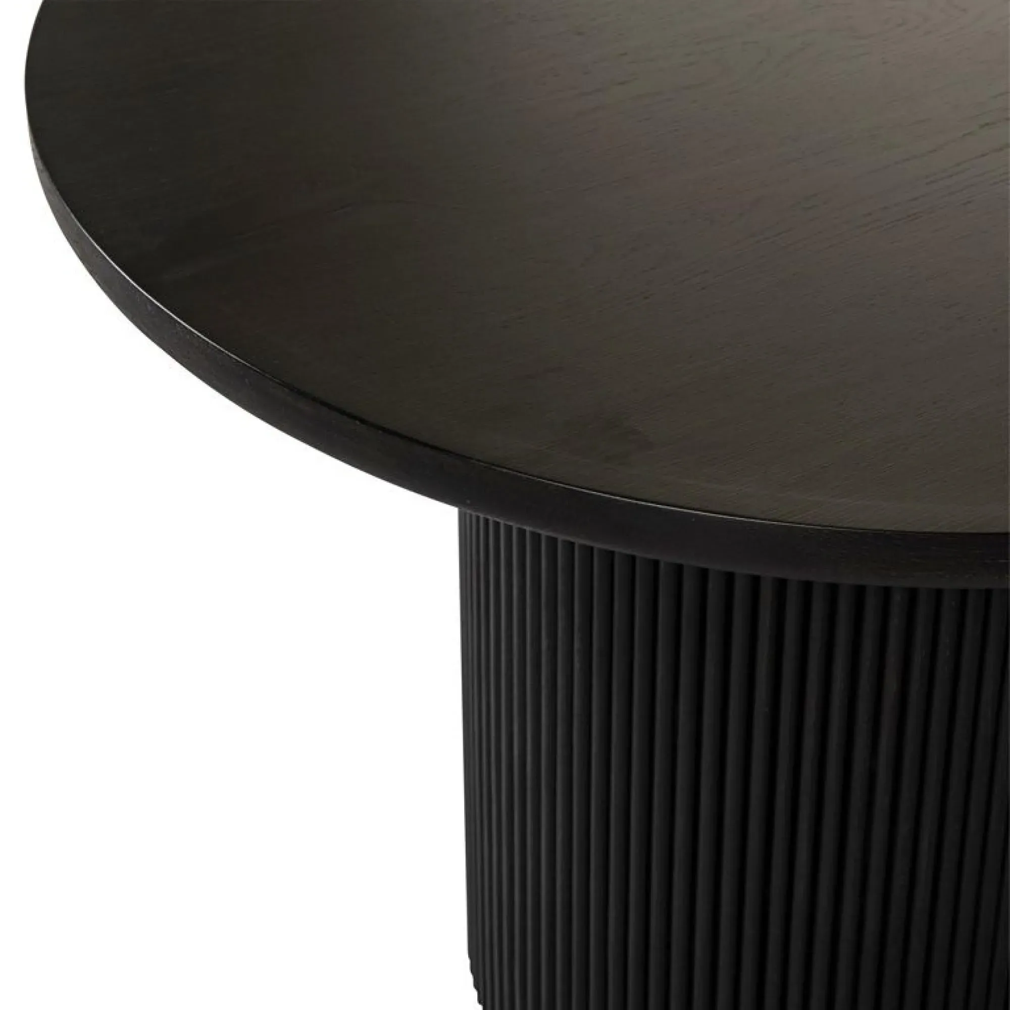 Kingston 10 Seater Oval Dining Table with Fluted Base - Dark Coffee