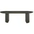 Kingston 12 Seater Oval Dining Table with Fluted Base - Dark Coffee