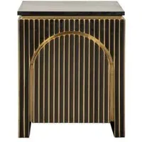 Les Arcs 1 Door Bedside Cabinet - Brushed Gold