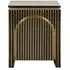 Les Arcs 1 Door Bedside Cabinet - Brushed Gold