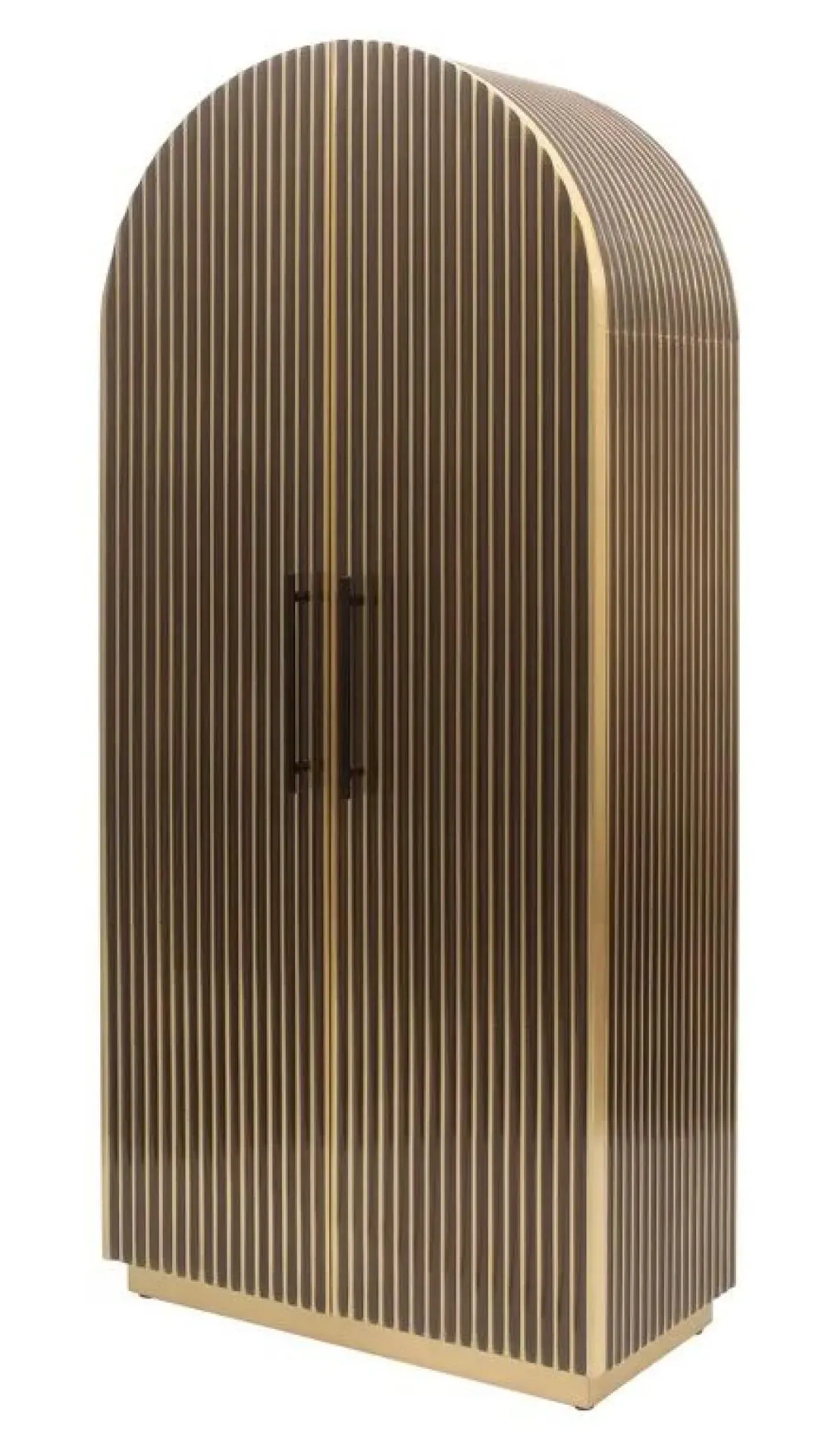 Les Arcs 2 Door Hall Cabinet - Brushed Gold