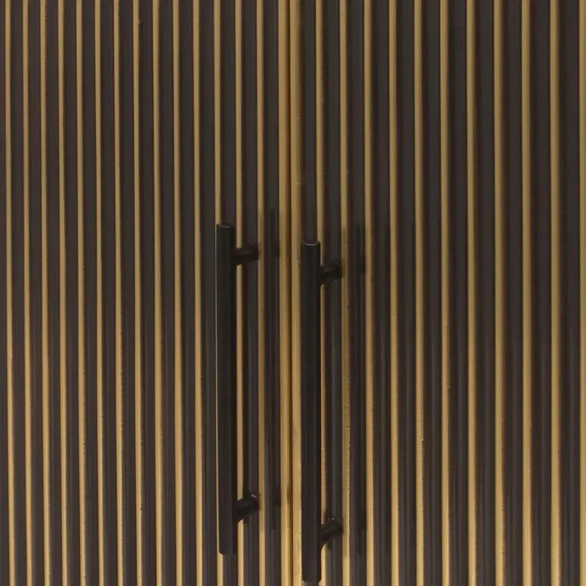 Les Arcs 2 Door Hall Cabinet - Brushed Gold