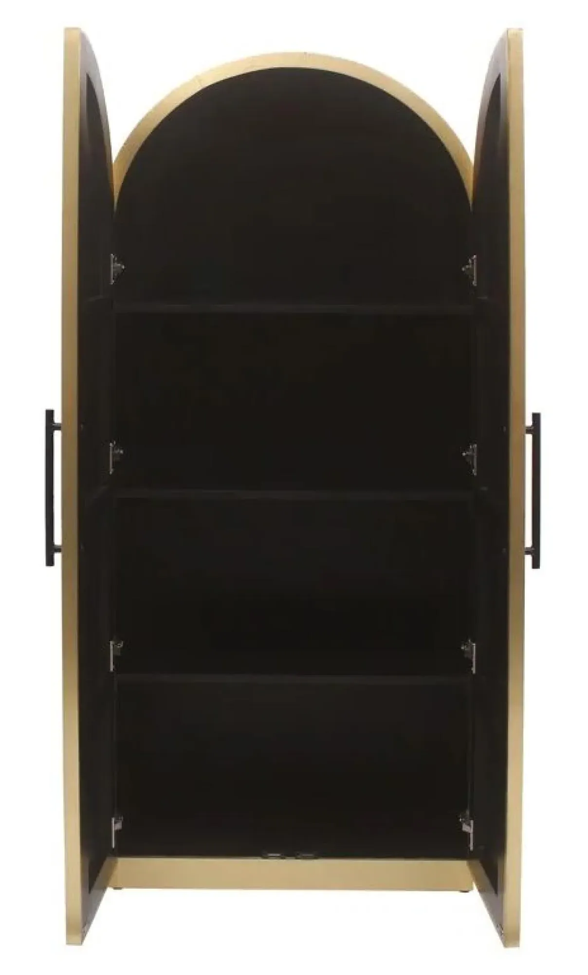 Les Arcs 2 Door Hall Cabinet - Brushed Gold