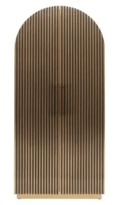 Les Arcs 2 Door Hall Cabinet - Brushed Gold