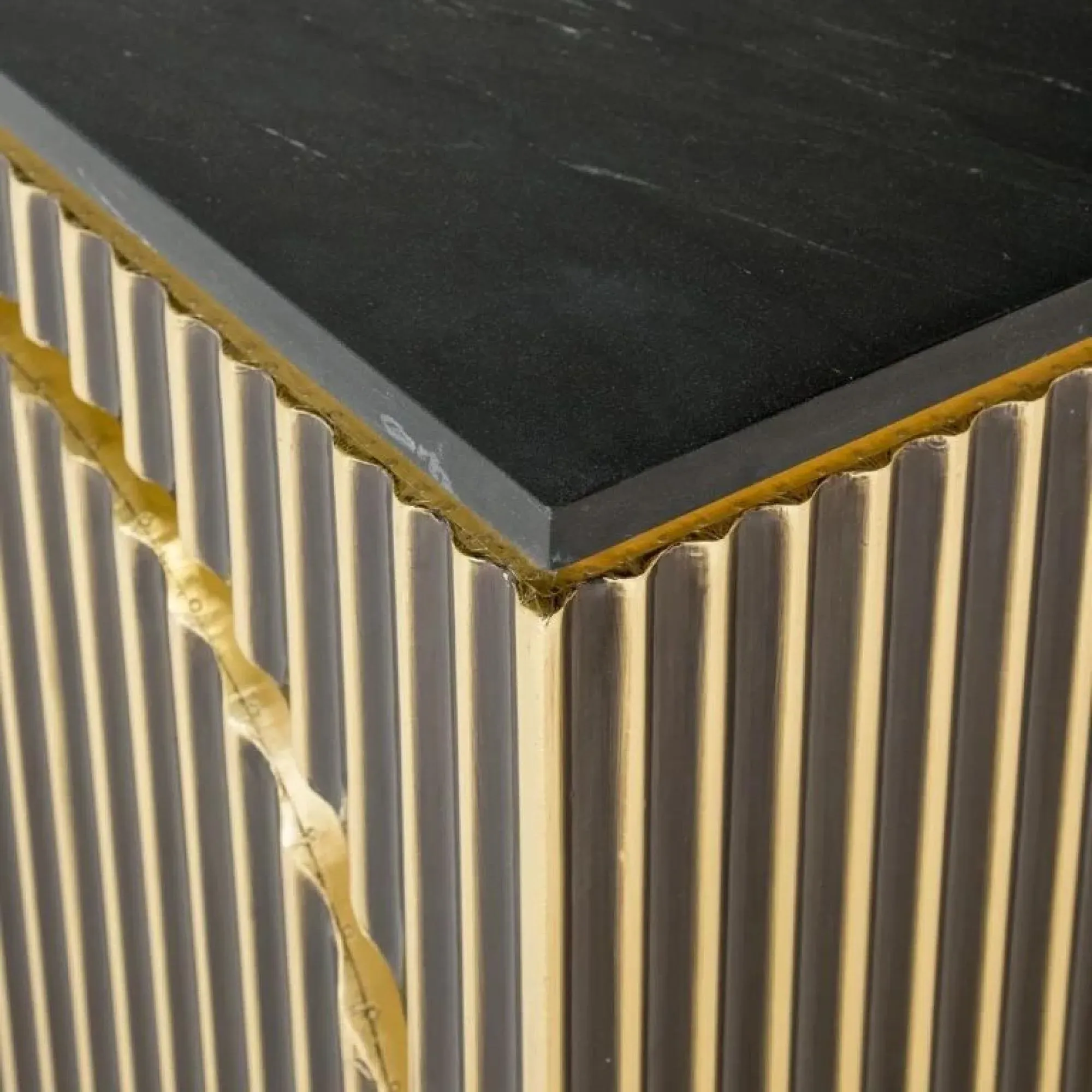 Les Arcs 3 Door Large Sideboard - Brushed Gold