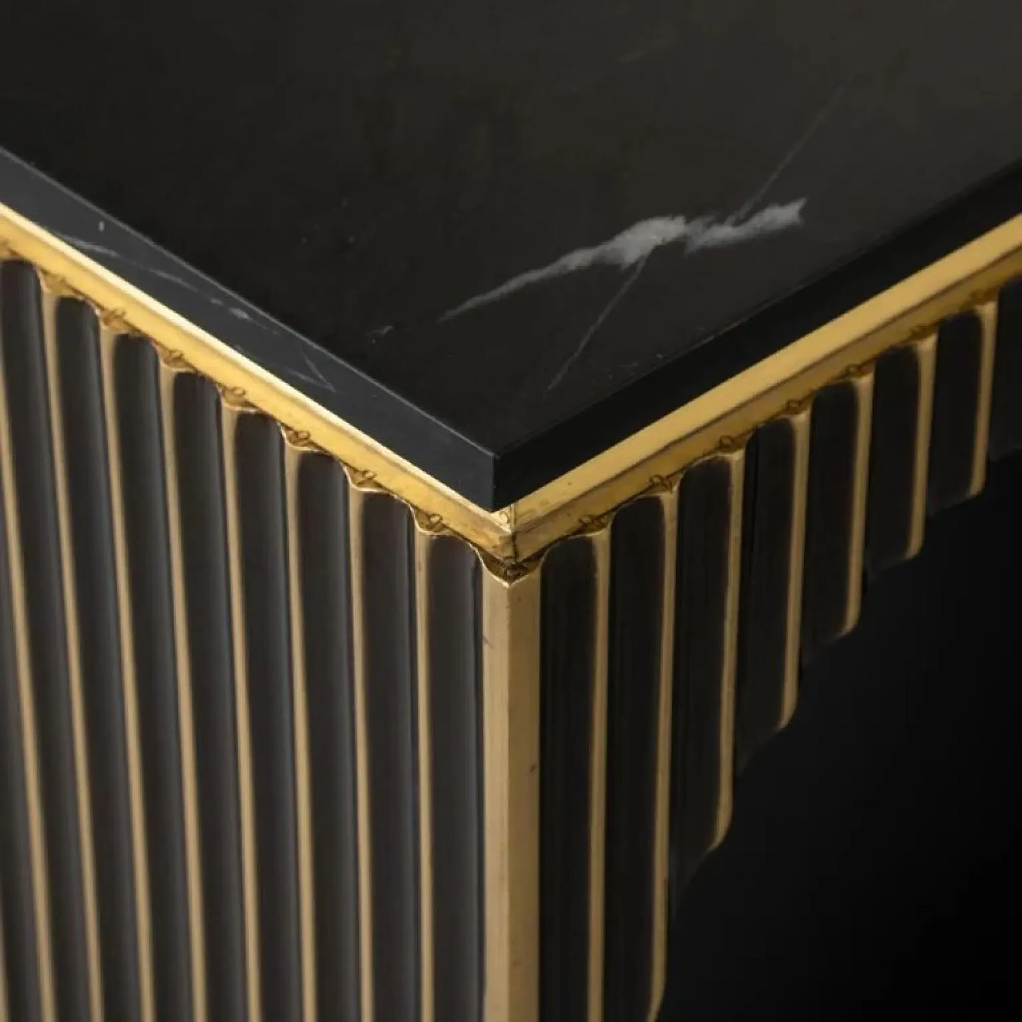 Les Arcs Console Table - Brushed Gold