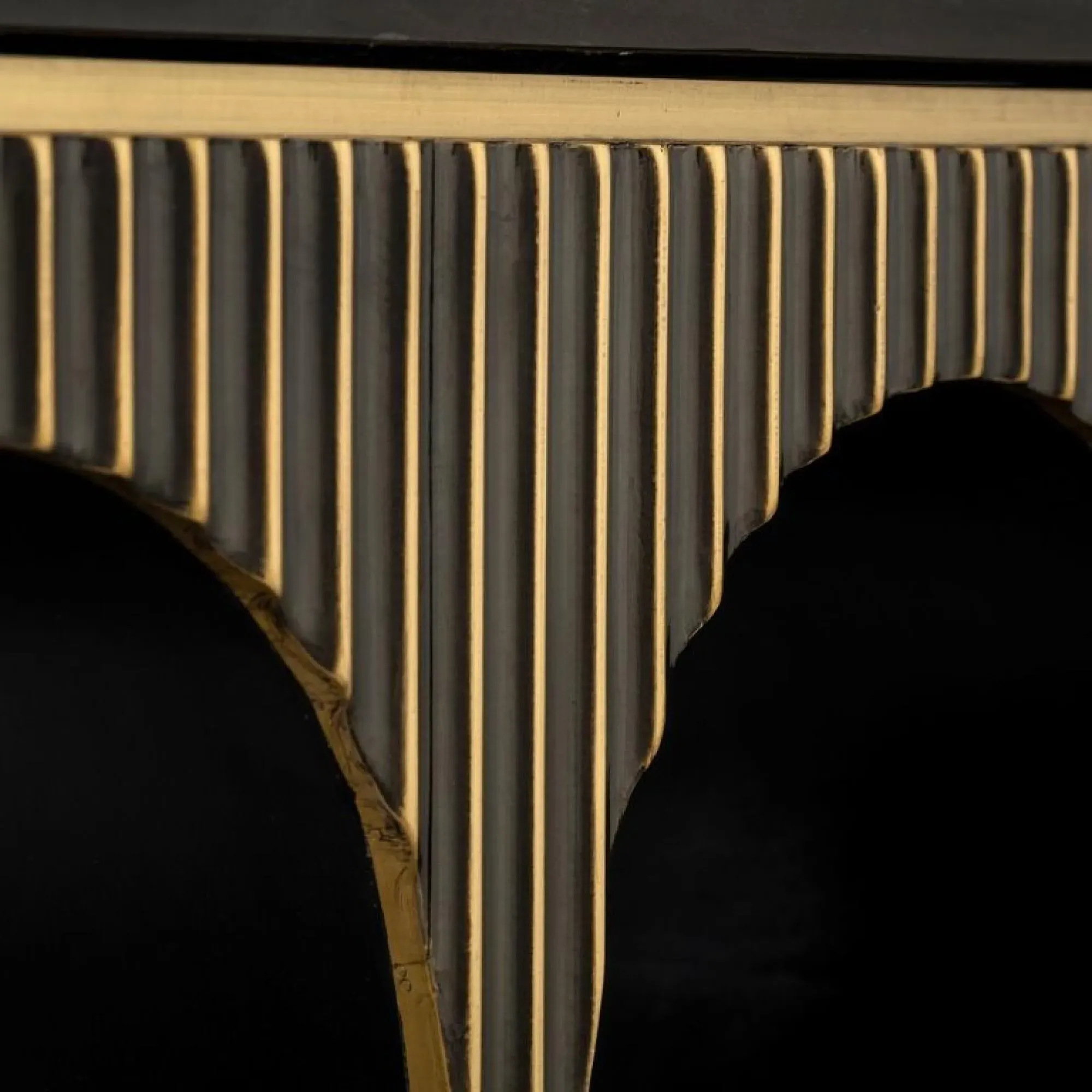Les Arcs Console Table - Brushed Gold