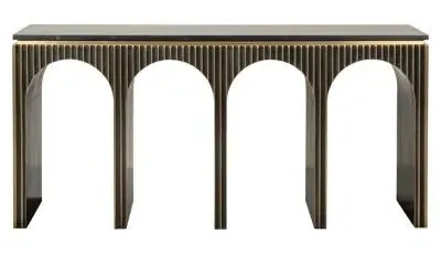 Les Arcs Console Table - Brushed Gold