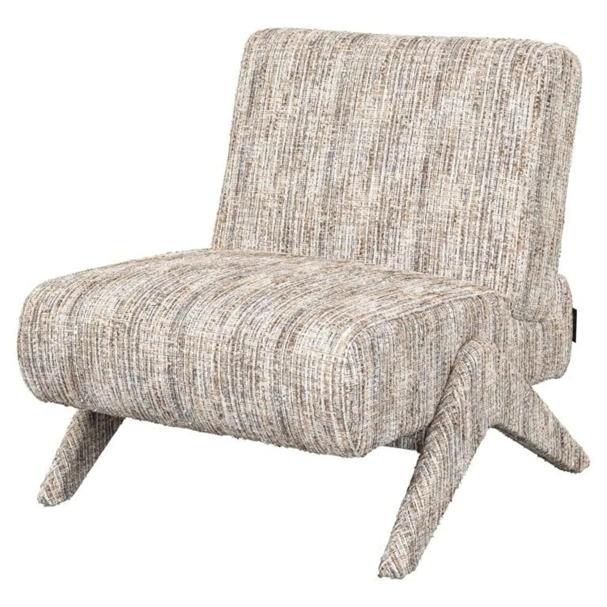 Lexi Lounge Chair - Beige, Fabric