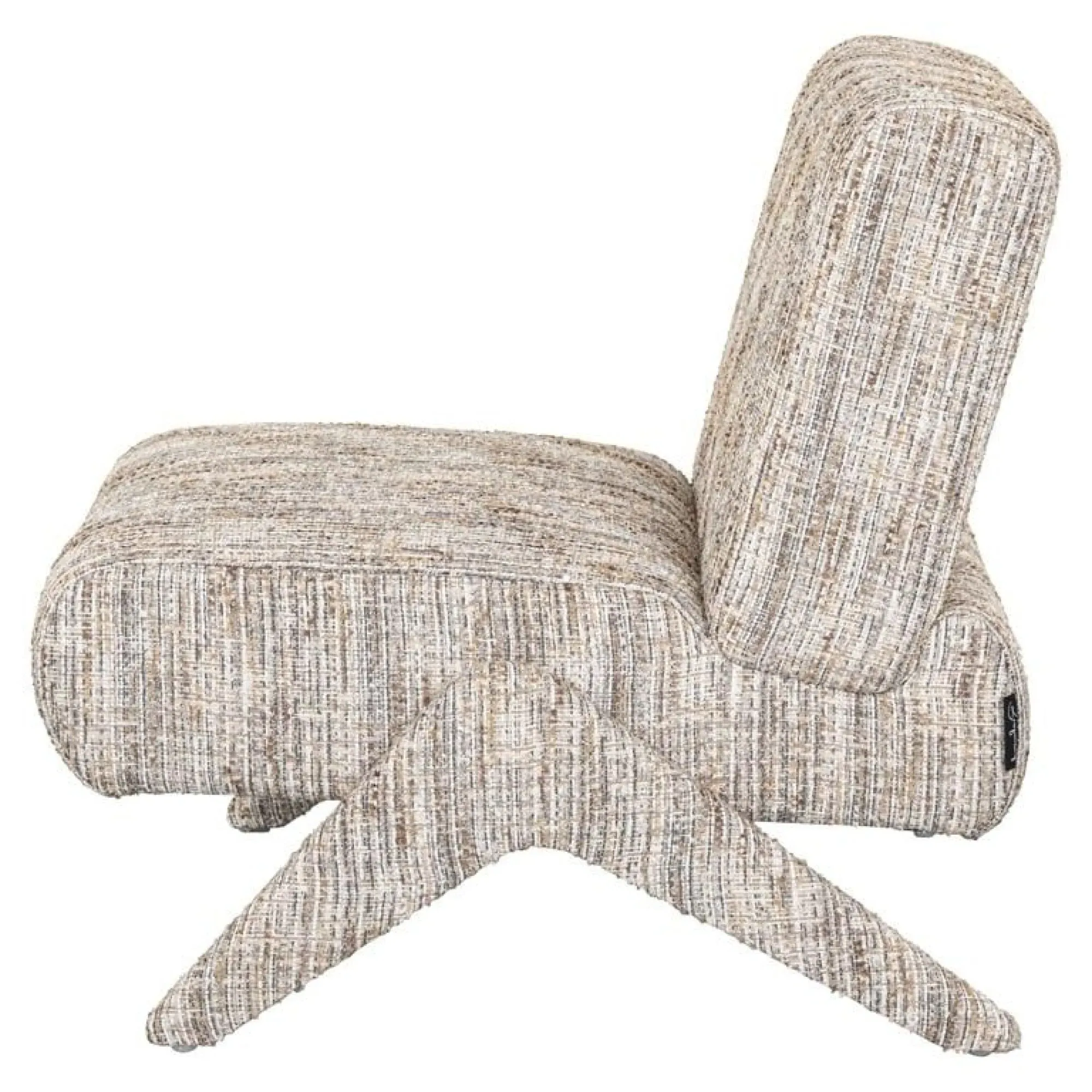 Lexi Lounge Chair - Beige, Fabric