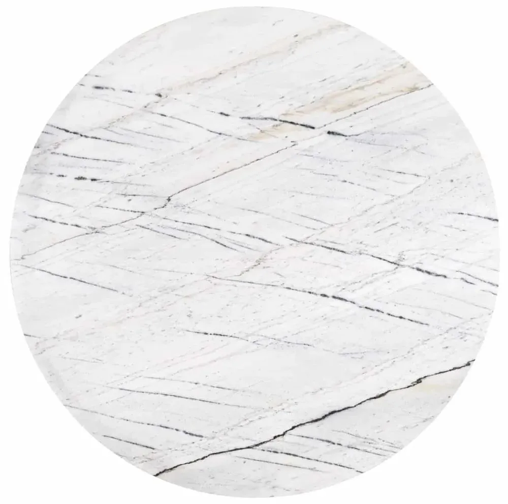 Lexington 2 Tier Round Coffee Table - White, Marble