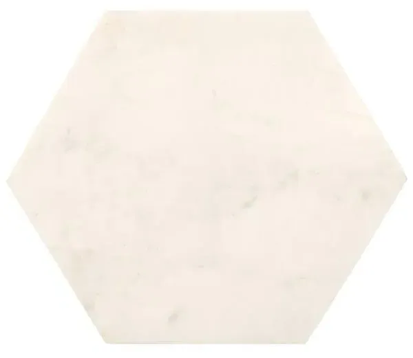 Lilitha Hexagonal Side Table - Cream, Marble